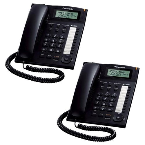 Panasonic KX-TS880B 2 Pack Corded Phone with Caller ID and Speakerphone