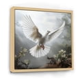 thumbnail image 2 of Designart "Religious Dove Above Clouds" Animals Framed Wall Art - White Dove Bedroom Framed Canvas Wall Art, 2 of 6