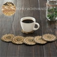 thumbnail image 5 of VHC Brands Kettle Grove, Primitive Jute Coasters, Tan & Black, 4 inch, Set of 6, 5 of 5