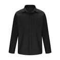 thumbnail image 6 of Txeol Men's Denim Button Down Shirts Lapel Collar Long Sleeve Blouses with Pocket,Black,M, 6 of 7