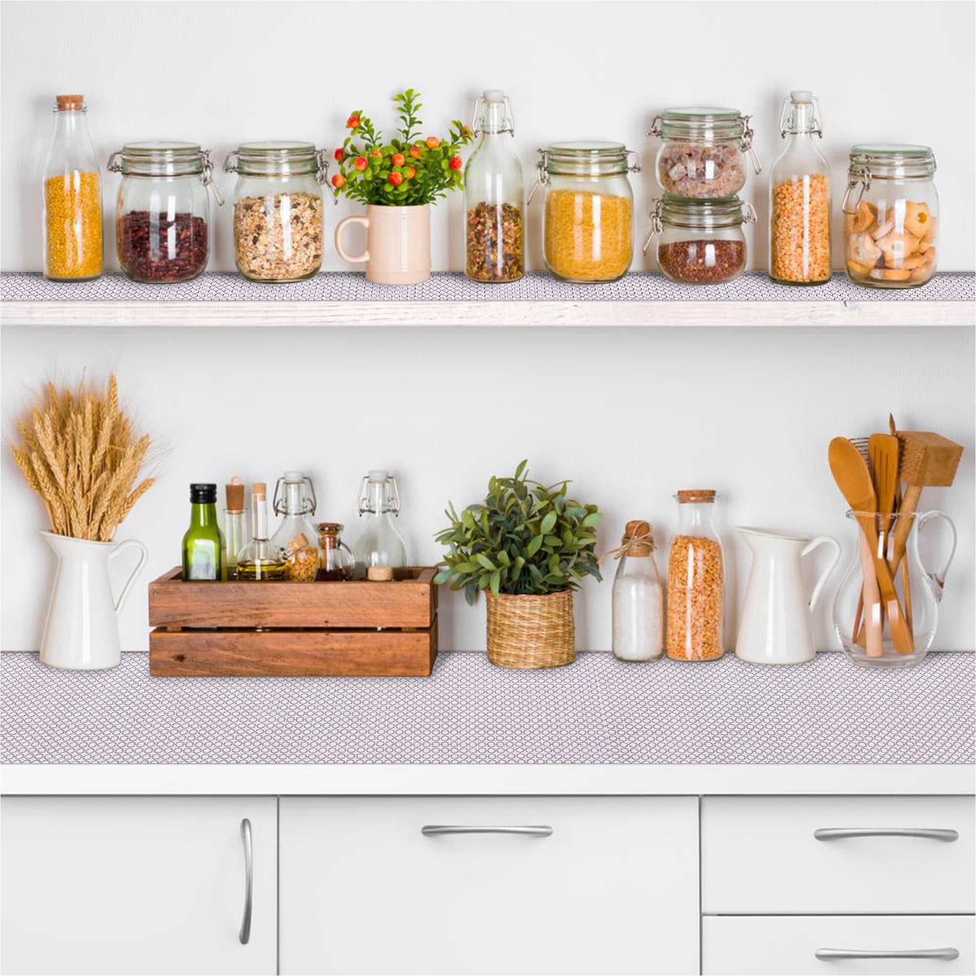 RAY STAR 12x120 Inch Shelf Liner Non Slip, Non Adhesive Drawer Liner, Waterproof Shelf Liners for Kitchen Cabinets