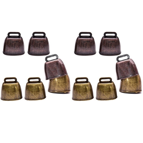 Campana de Vaca de Metal de 12 Piezas, Campana Retro de Cencerro para Caballos, Ovejas Que Pastan Cobre