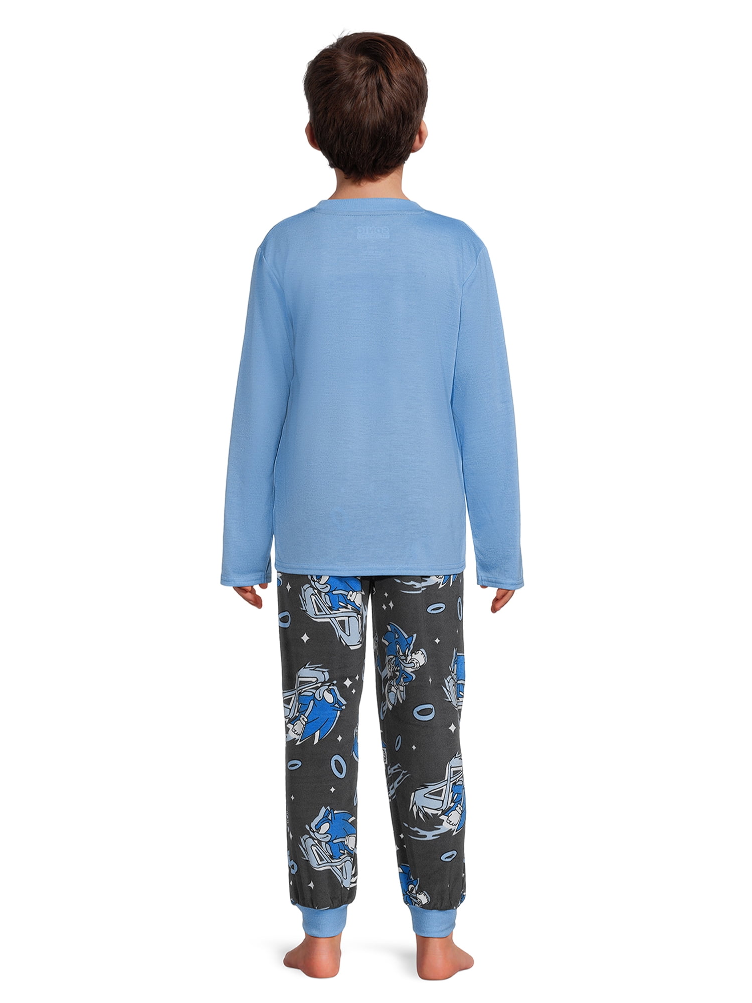 Sonic the Hedgehog Boys Long Sleeve Top and Joggers Pajama Set, 2-Piece, Sizes 4-12