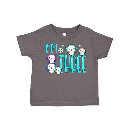 

Inktastic I m 3 Cute Penguin Birthday Party Gift Toddler Boy or Toddler Girl T-Shirt