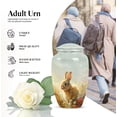 thumbnail image 4 of Rabbit Springtime Bunny Fields Cremation Urn Human Ashes - Burial Urns For Cremated Remains With Bag - Funeral Urns For Adult Ashes Men - Cremation Urns For Human Ashes Adult Male (Size -10"), 4 of 5