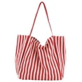 thumbnail image 1 of Bolso de hombro Yinane bolso de viaje a rayas Rojo a rayas para mujer verano fiesta al aire libre vacaciones, 1 of 8