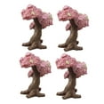 thumbnail image 5 of Milisten Cherry Blossom Tree Micro Landscape 4 Pack Resin Craft Tiny Desk Plant For Fairy Garden Home Office Decor, 5 of 8