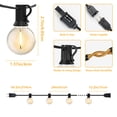 thumbnail image 2 of Luziki Lighting 106 Ft Outdoor LED String Lights with 54 G40 Vintage Edison Bulbs (2700K Warm White) - Waterproof, Connectable, for Patio, Garden, Pergola, Bistro, Café & Backyard - Black Wire, 2 of 8