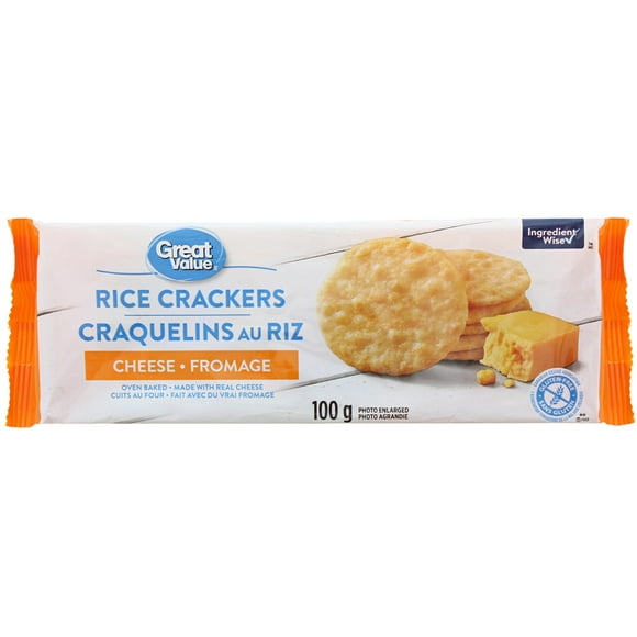 Great Value Cheese Rice Crackers, 100 g