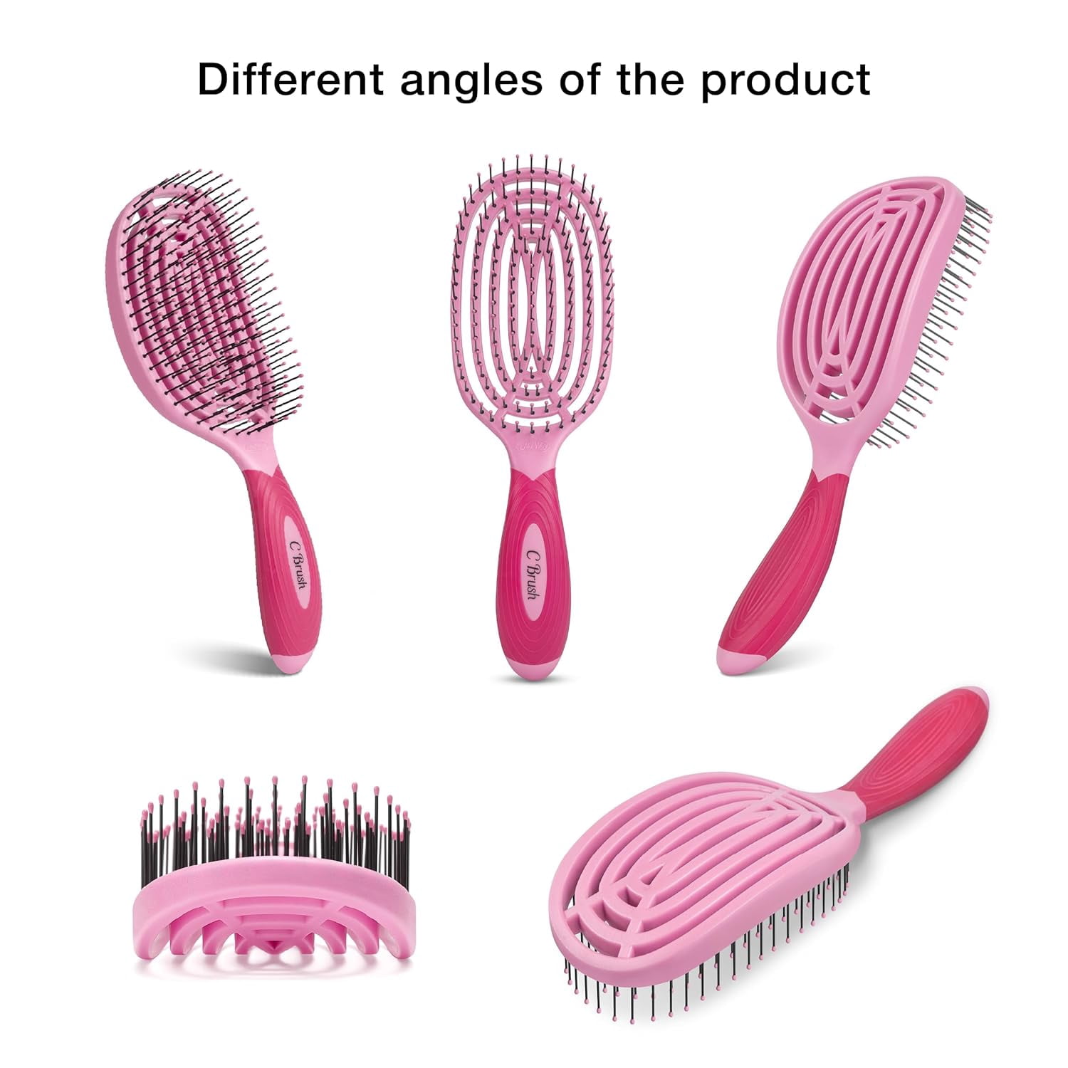 ANHXN professional curved brush provides a smooth and fluffy drying experience. Different colors to choose from