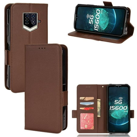 Case for Oukitel Wp15 Wallet Pu Leather Side Buckle Card Slots Holder Magnetic