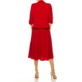 thumbnail image 4 of FashionStream A-line Long Knit Red Solid Skirts, 4 of 8