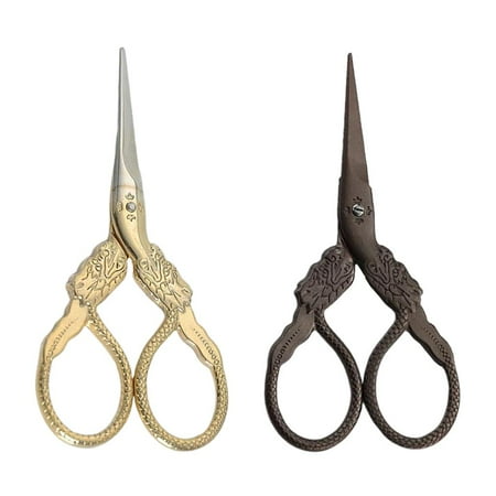 GUOOL 2pcs Vintage Stainless Steel Sewing s Fabric s Embroidery s Tailor s Thread s Handcraft s European Style