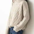 thumbnail image 4 of Qarigey Suéter de cuello alto de invierno y otoño para mujer, jersey de Color sólido para fiesta de niñas, ropa de abrigo de Cachemira para Prendas para la parte del cuerpo 2XL, 4 of 6