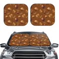thumbnail image 2 of Windshield Sun Shade, Chocolate Pattern No.9052 Foldable Car Sun Shade Windshield For Front, 2 Pieces, 2 of 4