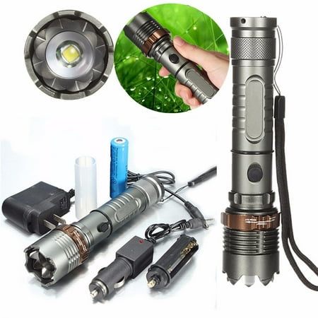 Elfeland 2600 LM T6 LED Zoomable Rechargeable Flashlight Torch Light ...