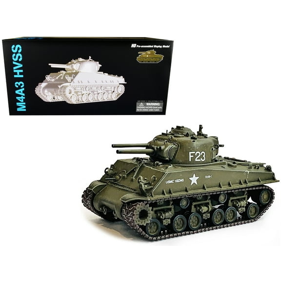 United States M4A3 HVSS POA-CWS-H5 Flamethrower Tank Olive Drab F-23 US Marine Korea (1951) 1/72 Plastic Model by Dragon Models