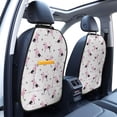 thumbnail image 3 of Pofeuu Cute Poodle Dog Print 2 Pack PU Leather Kick Mat Back Seat Protector, Universal Car Seat Back Organizer, Waterproof Backseat Protector For Most Car, 3 of 8