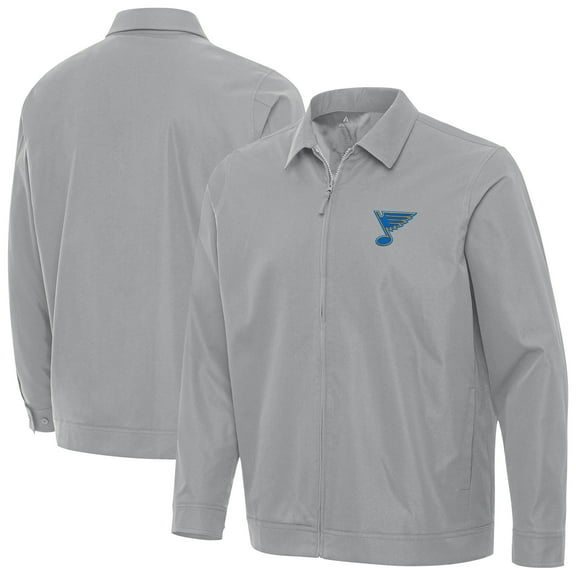 Men's Antigua Gray St. Louis Blues Pivot Full-Zip Jacket