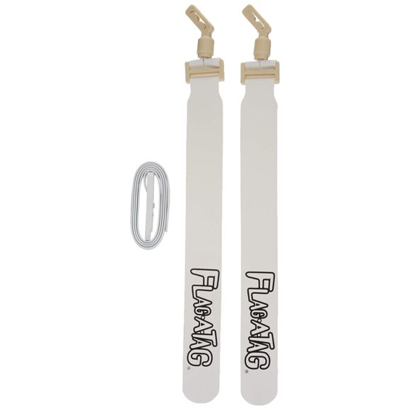 Cinturón con bandera Flag-A-Tag Sonic Boom, blanco, 42 pulgadas (paquete de 12)