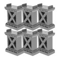 thumbnail image 2 of 6pcs Train Bridge Pier High Level Blocks Track Riser Stabilizers Train Bridge Supports, 2 of 5