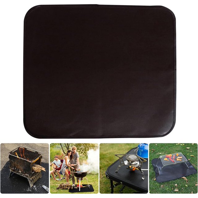 CHAO Estera para chimenea de 60 * 52 cm, estera protectora para el piso, estera protectora para fogatas, protección para el piso resistente al calor, para barbacoa al aire libre, jardín y patio