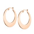 thumbnail image 2 of Bling Jewelry Womens  Fashion Hoop Huggie Earrings Black or Rose Gold 1.25 Inch Diameter, 2 of 6