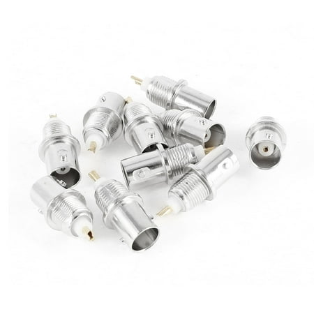 Female Jack Panel - Unique Bargains 10 Pieces BNC Chassis Panel Mount Female Jack Socket Straight Connector Adapter