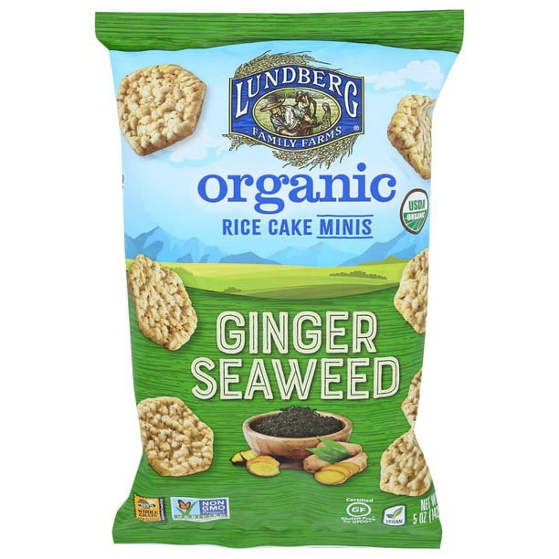 Lundberg Organic Mini Ginger Seaweed Rice Cake, 5 Ounce -- 6 per case ...