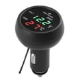 thumbnail image 4 of Voltímetro digital LED para coche 3 en 1 de 12/24 V + termómetro + cargador USB (verde), 4 of 6