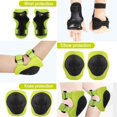 thumbnail image 4 of Kids Sports Protective Gear Set, 6PCS Wrist Guard Knee Elbow Pads for Children Protection Skateboard Skating-green, 4 of 4