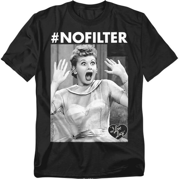 I Love Lucy T-Shirt No Filter Unisex Graphic Tee For Men & Women Black 
