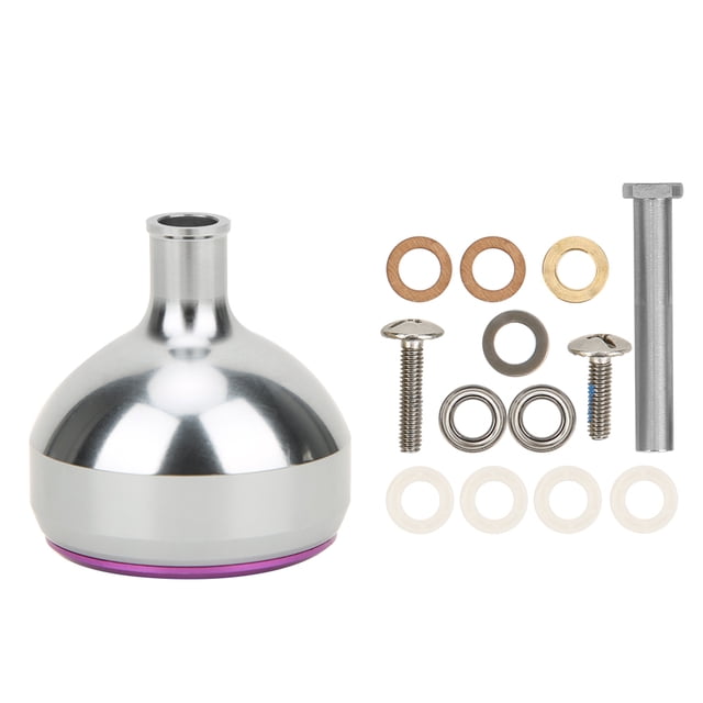 Carrete de perilla de potencia de modificación de mango de rueda de pesca totalmente de Metal de 38MM para carretes giratorios modelo 2000-6000 pistola púrpura