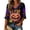 Black, variant on Halloween Shirts for Women V-Neck - 3/4 Sleeve Casual Tops with Unique Spooky Design, Ideal for Parties, Work, and Casual Fridays