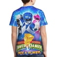 thumbnail image 2 of Youth Power Rangers T-Shirt 3d Printed Crewneck Graphic Short Sleeve Tees For Boys Girls, 2 of 7