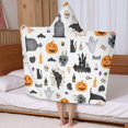 thumbnail image 5 of Halloween Pattern Hooded Bath Towel，50"x30" for Ages 3 To 12 Kids, Quick Dry Lightweight Soft Microfiber Hood Beach Towel Cover Up for Kids, 5 of 7