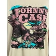 thumbnail image 4 of Johnny Cash Women's Graphic Print Tour Tee with Short Sleeves, Sizes XXS-XXL, 4 of 5
