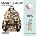 thumbnail image 5 of Brown and Beige Leopard Print Cute School Backpack Bag for School with Padded Back and Adjustable Shoulder Straps 15.25"x11.5"x5.25", 5 of 5