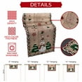thumbnail image 5 of Christmas Snowman Cotton Linen Table Runner Winter Pine Trees Xmas Snow Wood Grain Dining Table Runners for Home Decor Party Dining Room Restaurant Kitchen Party 13" x 48", 5 of 9