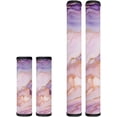 thumbnail image 1 of WXYUN Purle Marble Refrigerator Door Handle Covers Washable Kitchen Appliances Cover Fridge Dishwasher Oven Protector Decor Keep Off Fingerprints Oil Stains Food Spot, 4 PCS, 1 of 8