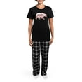 thumbnail image 4 of CafePress - Momma Bear Women's Dark Pajamas - Women's Short Sleeve Print T-Shirt and Pants Dark Cotton Pajama Set, 4 of 7