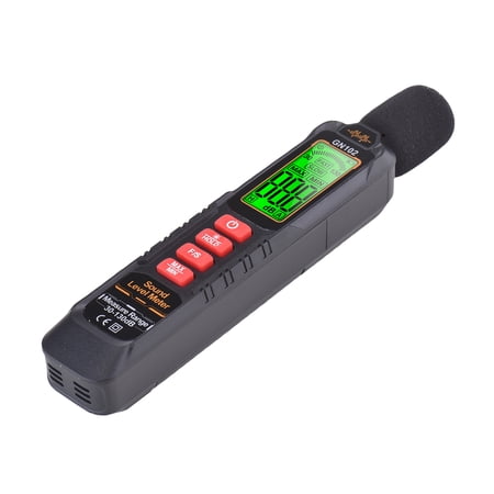 M Buder Digital Decibel Meter, 30-130dB Sound Level Reader Audio Measurement Device Noise Tester with LCD Screen Portable (6.42 inches / 16.3 cm)