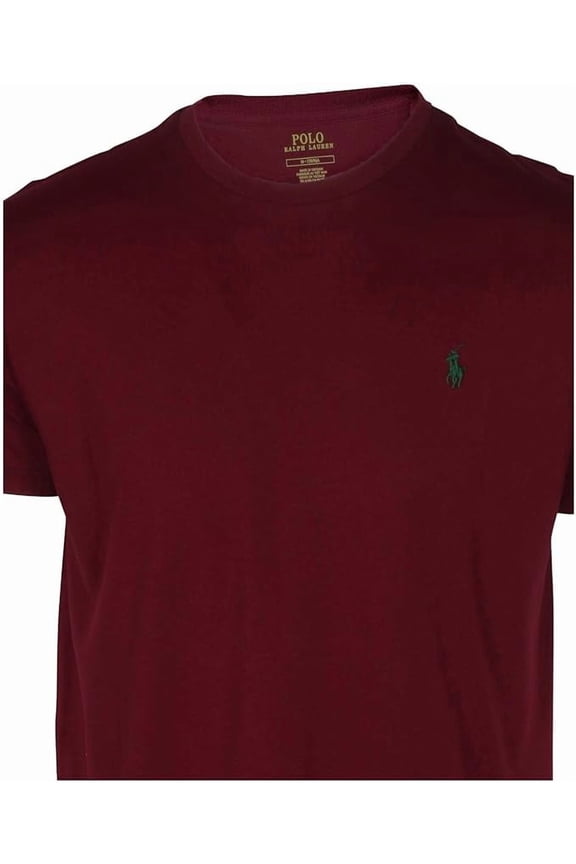 Polo RL Men's Crew Neck Pony T-Shirt-Classic Wine