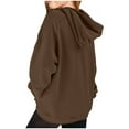thumbnail image 3 of uublik Girls Hooded Sweatshirt Graphic Cute Preppy Hoodie Sweatshirt Pullover Top Size 5T-15 Brown, 3 of 5