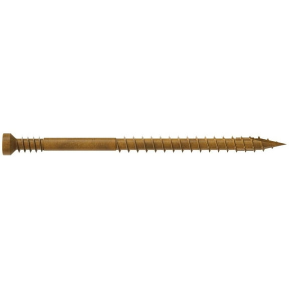 Simpson Strong-Tie FT07212R400 Finishing Trim Screw, #7 Thread, 2-1/2 in L, Serrated Thread, Trim Head, 400
