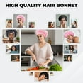 thumbnail image 5 of Bowknot Summer Elegant Curly Hair Bonnet for Women Girl Bonnets Cap Satin Single Layer,Black,1Pack, 5 of 5