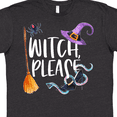 thumbnail image 4 of Inktastic Halloween Witch, Please Broom, Purple Hat, Spider and Snake T-Shirt, 4 of 5