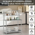 thumbnail image 3 of QinaQin Table de Travail en Acier Inoxydable avec Tablette Supérieure, Table de Préparation Commerciale Robuste avec Tablettes Ajustables, 3 of 8