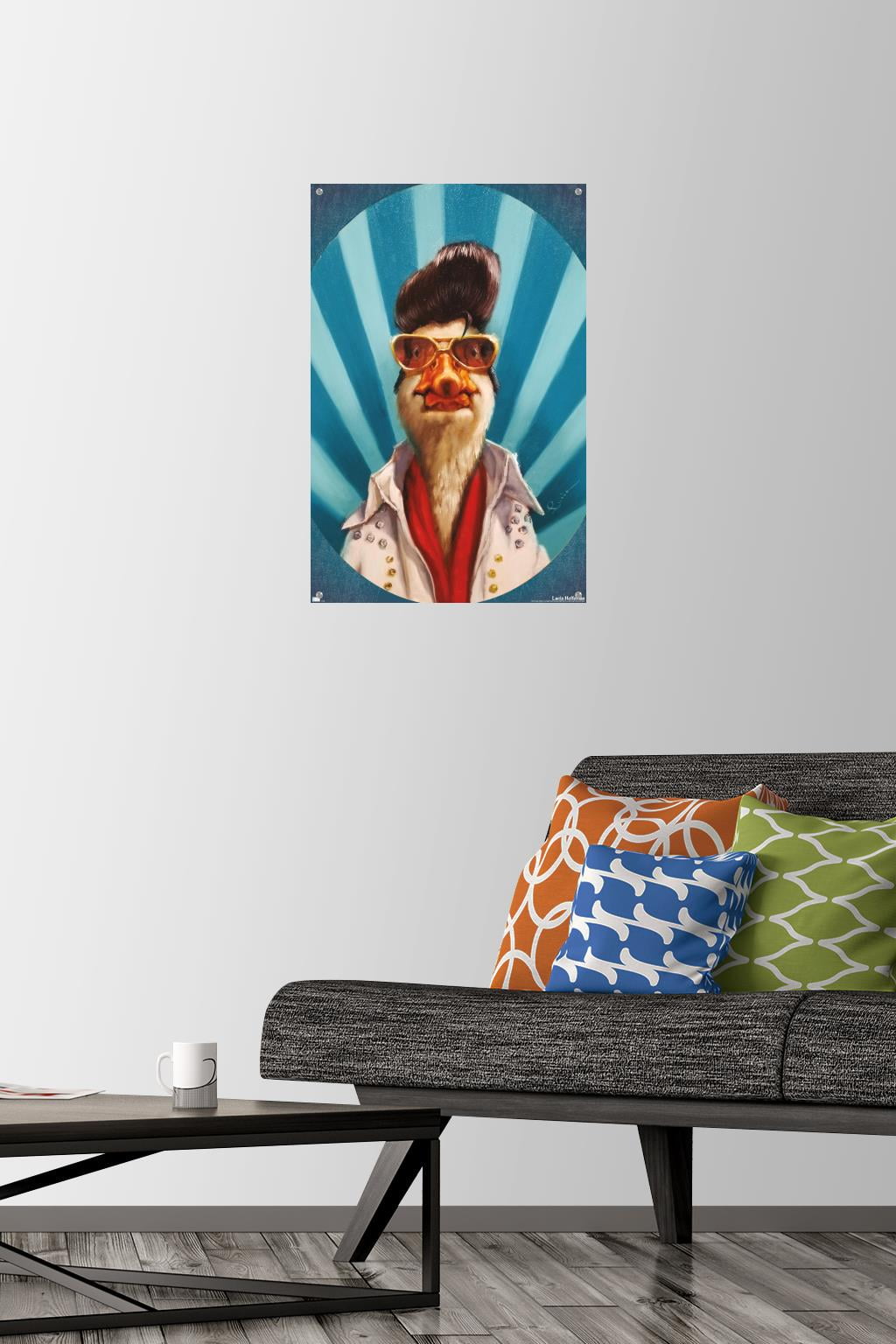 Lucia Heffernan Art - Duck The King Wall Poster with Push Pins, 14.725" x 22.375"