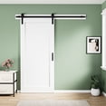 thumbnail image 2 of 36" x 80" White Primed Finish Solid Manufactured Wood Sliding Barn Door With Installation Hardware Kit (No Assembly Required), 2 of 7